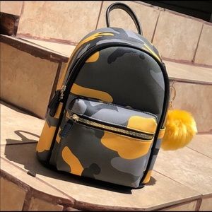 Cameo Yellow & Gray Backpack